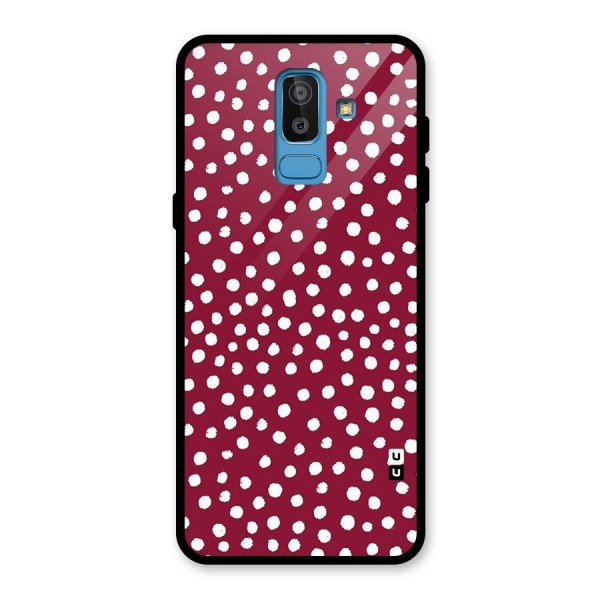 Best Dots Pattern Glass Back Case for Galaxy J8