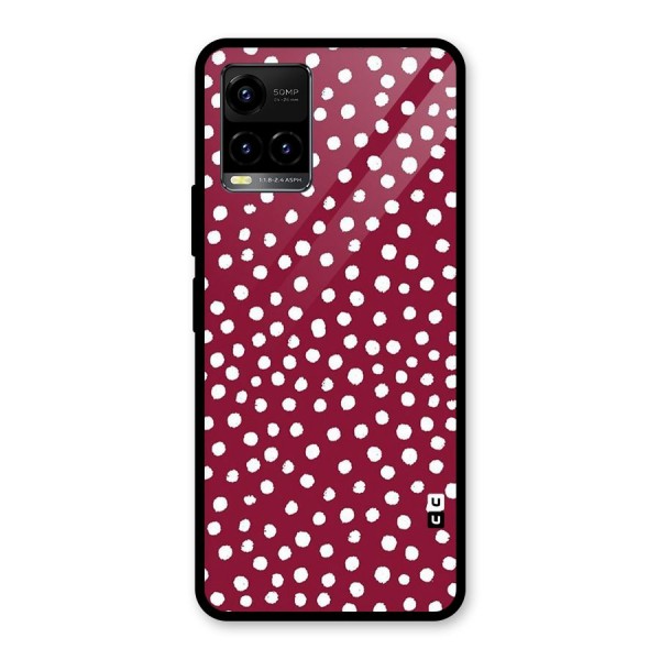 Best Dots Pattern Glass Back Case for Vivo Y21G