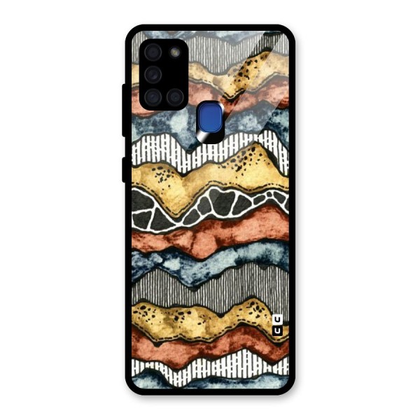 Best Texture Pattern Glass Back Case for Galaxy A21s