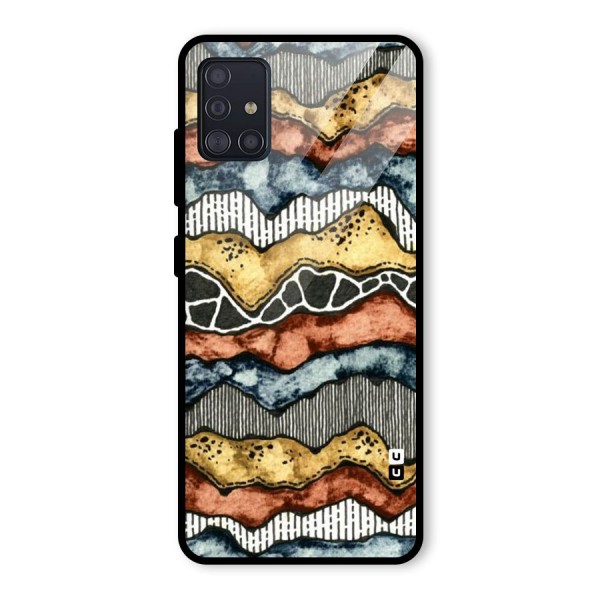 Best Texture Pattern Glass Back Case for Galaxy A51