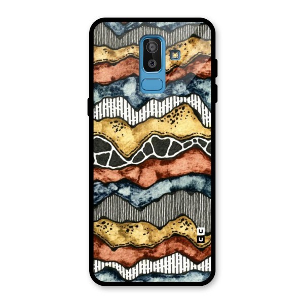 Best Texture Pattern Glass Back Case for Galaxy J8