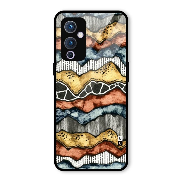 Best Texture Pattern Glass Back Case for OnePlus 9