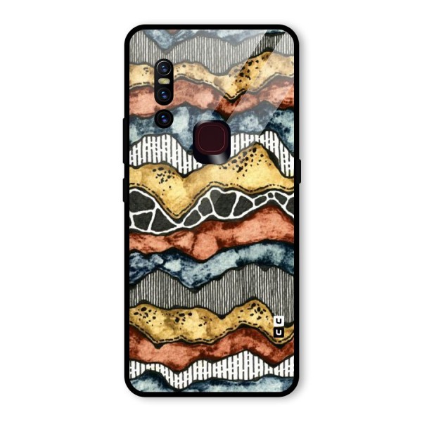 Best Texture Pattern Glass Back Case for Vivo V15