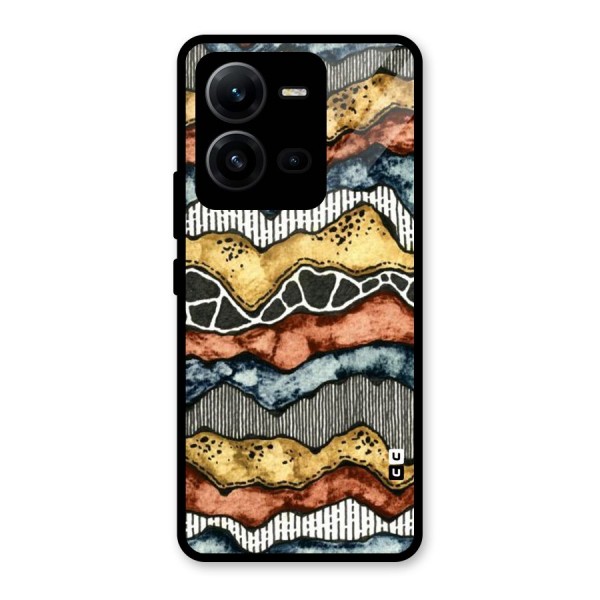 Best Texture Pattern Glass Back Case for Vivo V25