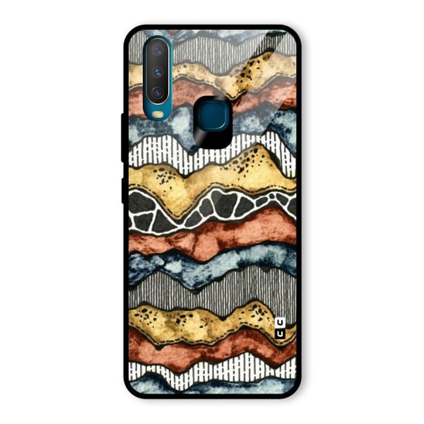 Best Texture Pattern Glass Back Case for Vivo Y12