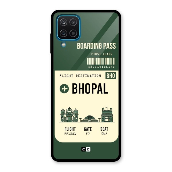 Bhopal Boarding Pass Glass Back Case for Galaxy A12