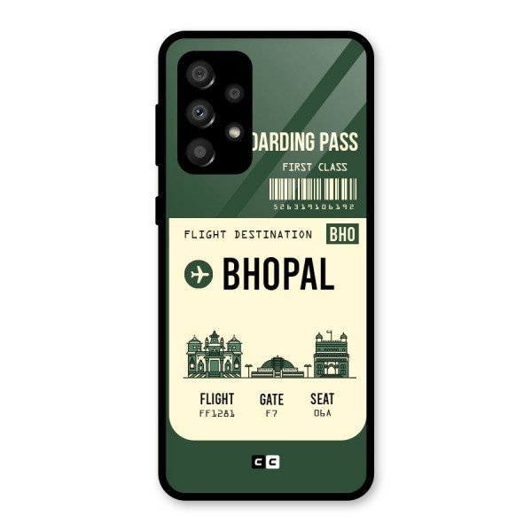 Bhopal Boarding Pass Glass Back Case for Galaxy A32