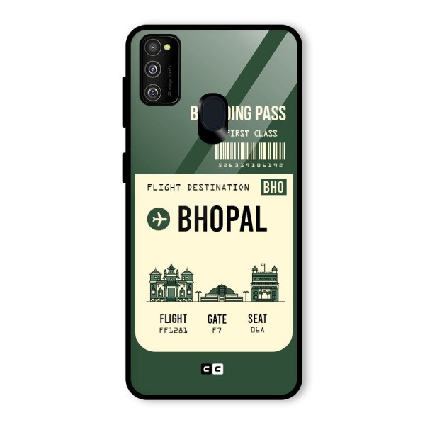 Bhopal Boarding Pass Glass Back Case for Galaxy M30s