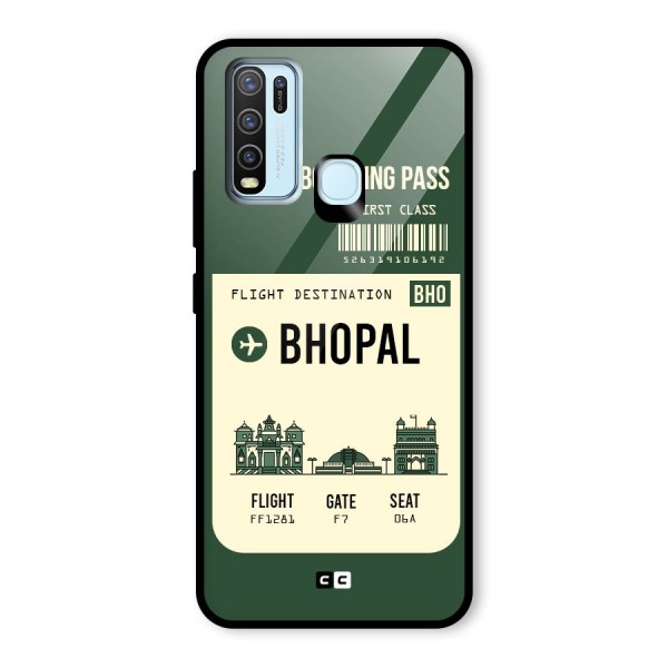 Bhopal Boarding Pass Glass Back Case for Vivo Y30