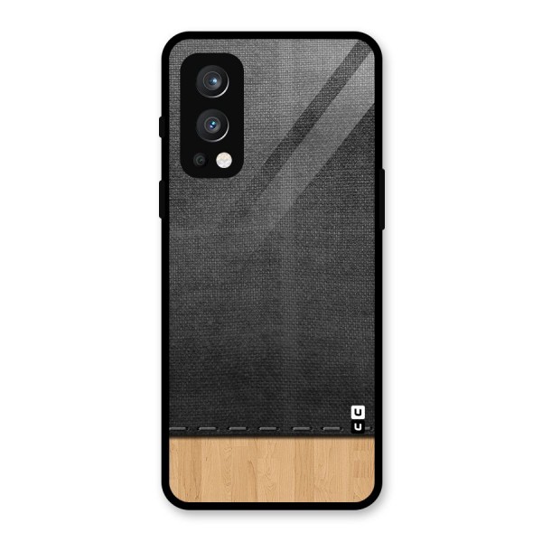 Bicolor Wood Texture Glass Back Case for OnePlus Nord 2 5G