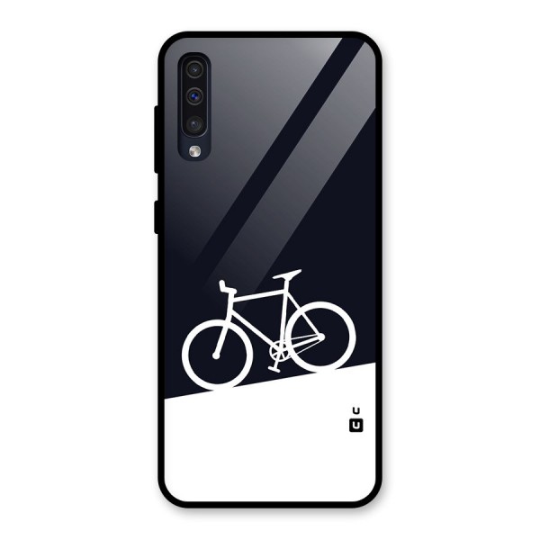 Bicycle Minimal Art Glass Back Case for Galaxy A50