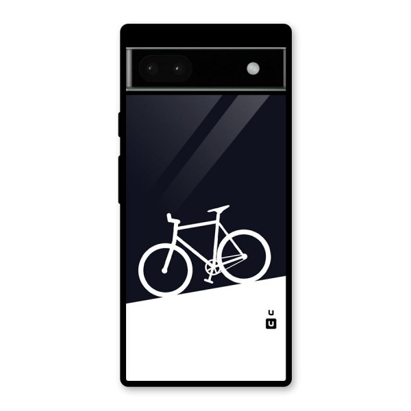 Bicycle Minimal Art Glass Back Case for Google Pixel 6a