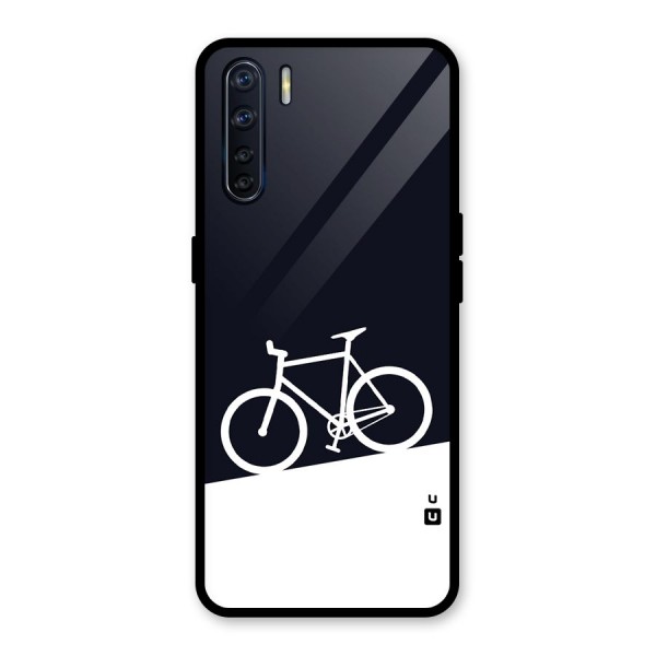 Bicycle Minimal Art Glass Back Case for Oppo F15