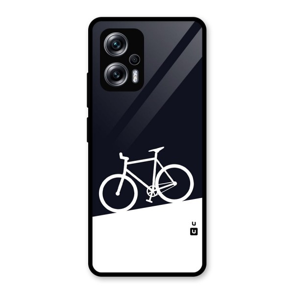 Bicycle Minimal Art Glass Back Case for Redmi K50i