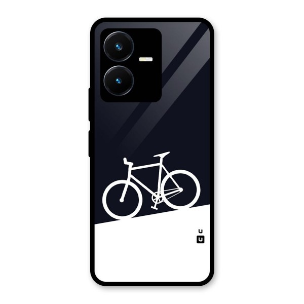 Bicycle Minimal Art Glass Back Case for Vivo Y22