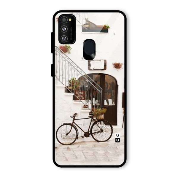 Bicycle Wall Glass Back Case for Galaxy M21