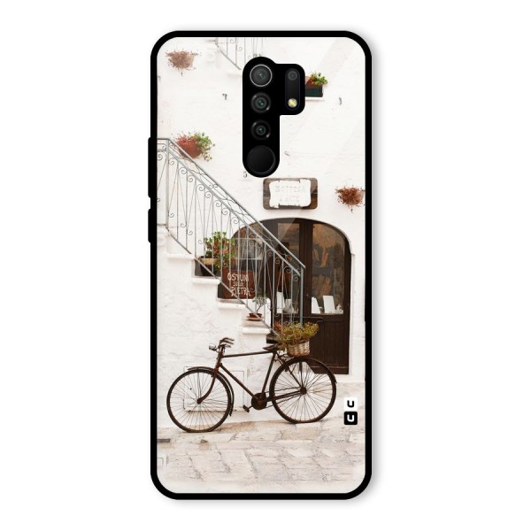 Bicycle Wall Glass Back Case for Redmi 9 Prime