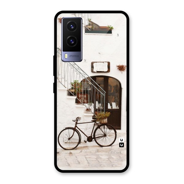 Bicycle Wall Glass Back Case for Vivo V21e 5G