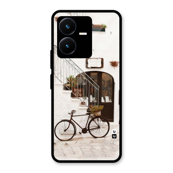 Bicycle Wall Glass Back Case for Vivo Y22