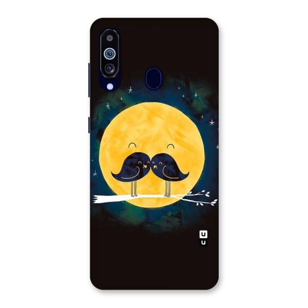 Bird Moustache Back Case for Galaxy A60