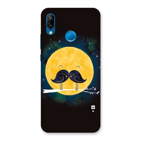 Bird Moustache Back Case for Huawei P20 Lite