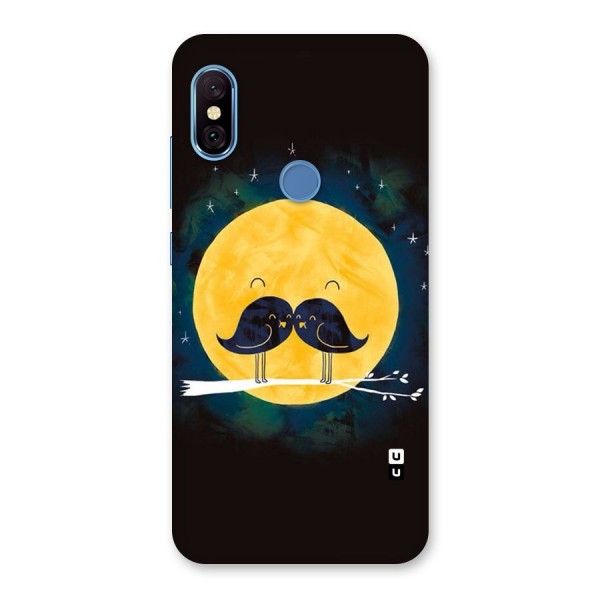 Bird Moustache Back Case for Redmi Note 6 Pro