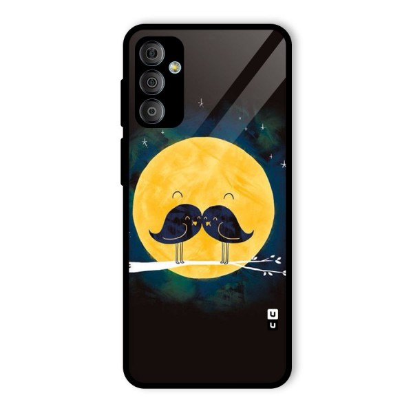 Bird Moustache Glass Back Case for Galaxy F23