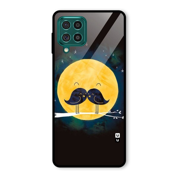 Bird Moustache Glass Back Case for Galaxy F62