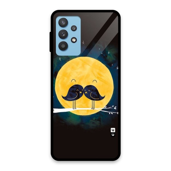 Bird Moustache Glass Back Case for Galaxy M32 5G