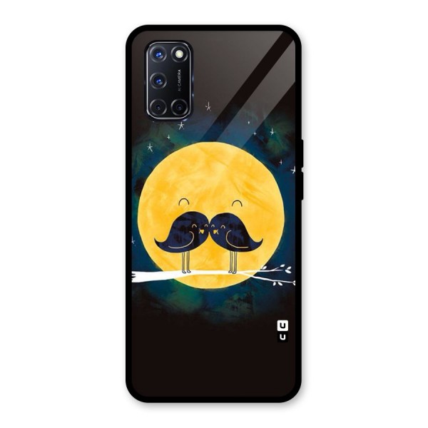 Bird Moustache Glass Back Case for Oppo A52