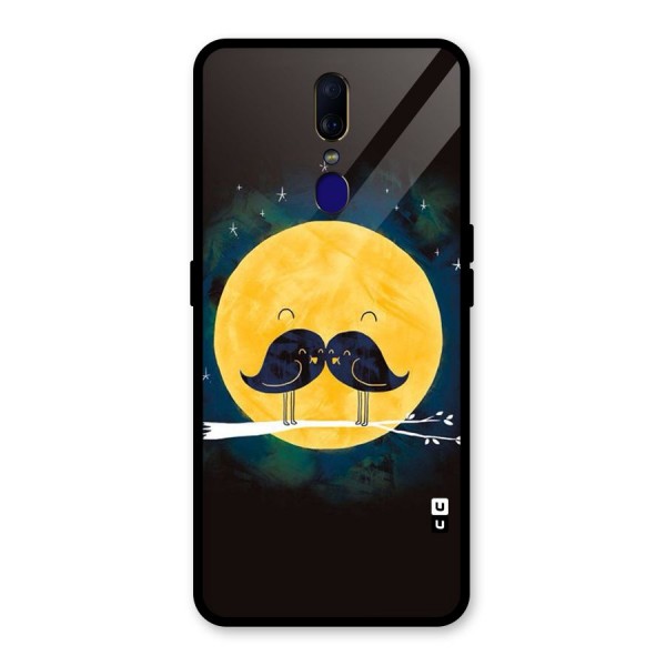 Bird Moustache Glass Back Case for Oppo F11