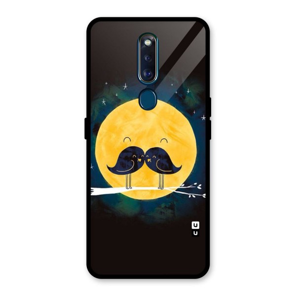 Bird Moustache Glass Back Case for Oppo F11 Pro