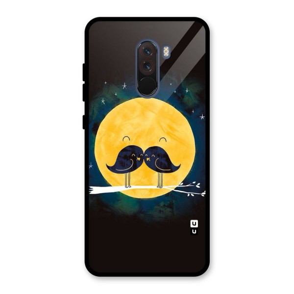 Bird Moustache Glass Back Case for Poco F1