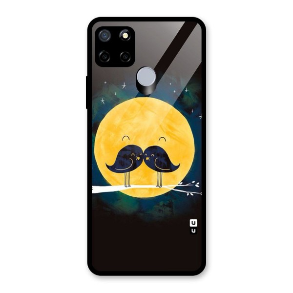 Bird Moustache Glass Back Case for Realme C15