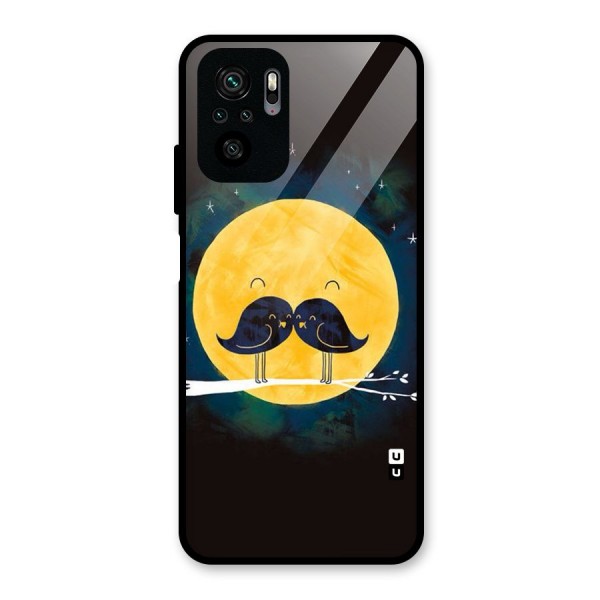 Bird Moustache Glass Back Case for Redmi Note 10