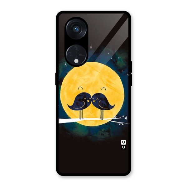 Bird Moustache Glass Back Case for Reno8 T 5G