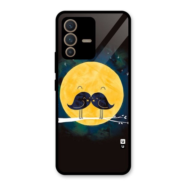 Bird Moustache Glass Back Case for Vivo V23 5G