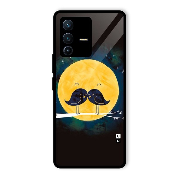 Bird Moustache Glass Back Case for Vivo V23 Pro