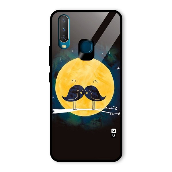 Bird Moustache Glass Back Case for Vivo Y12