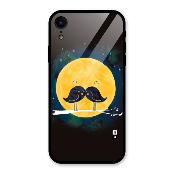 Bird Moustache Glass Back Case for XR