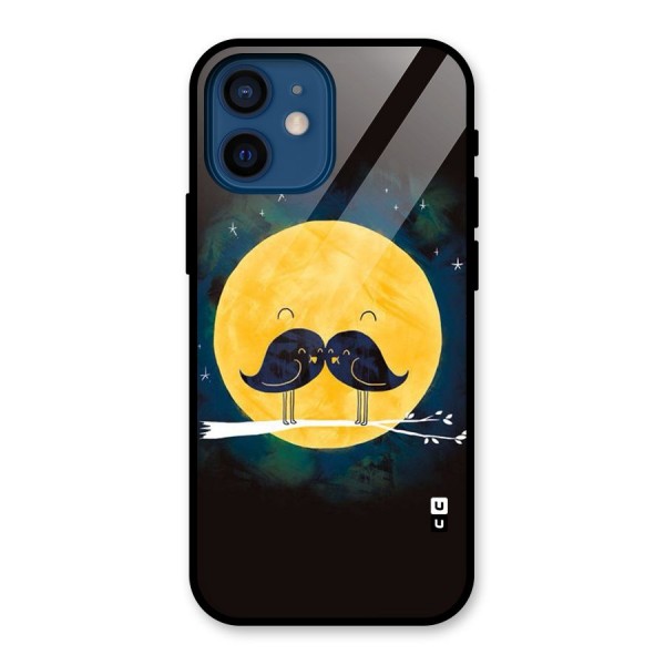 Bird Moustache Glass Back Case for iPhone 12 Mini