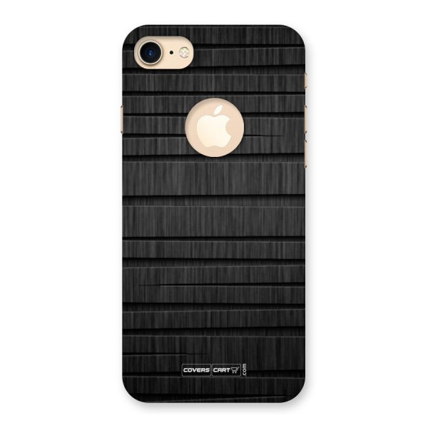 Black Abstract Back Case for iPhone 8 Logo Cut