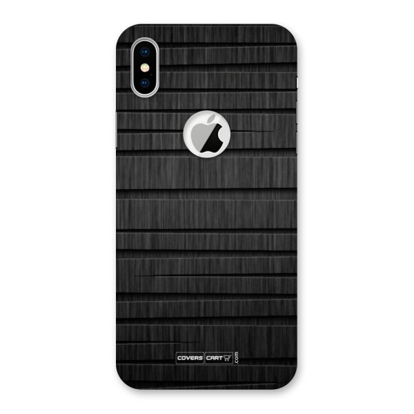 Black Abstract Back Case for iPhone XS Logo Cut