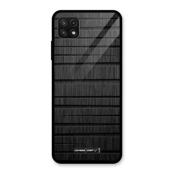 Black Abstract Glass Back Case for Galaxy A22 5G