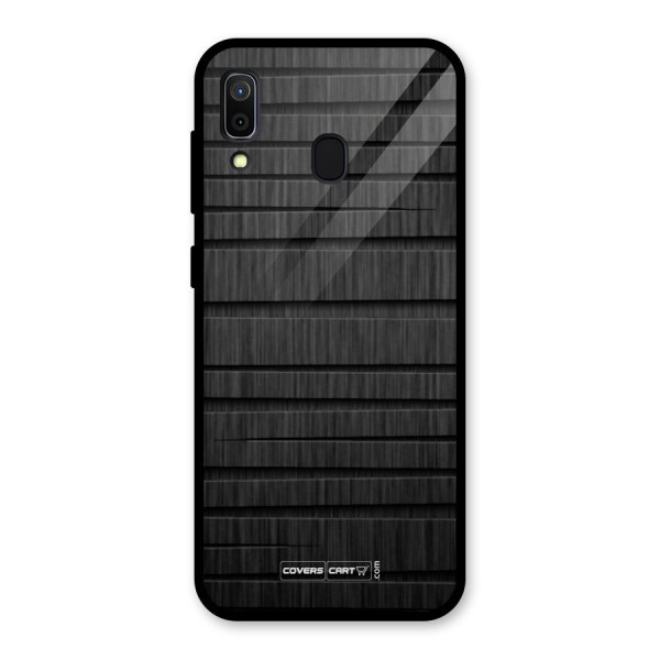 Black Abstract Glass Back Case for Galaxy A30