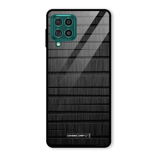 Black Abstract Glass Back Case for Galaxy F62