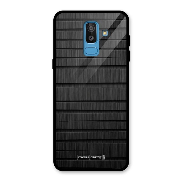 Black Abstract Glass Back Case for Galaxy J8