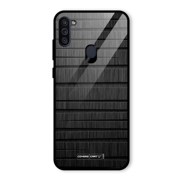 Black Abstract Glass Back Case for Galaxy M11