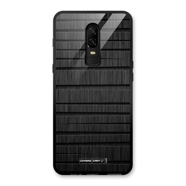 Black Abstract Glass Back Case for OnePlus 6