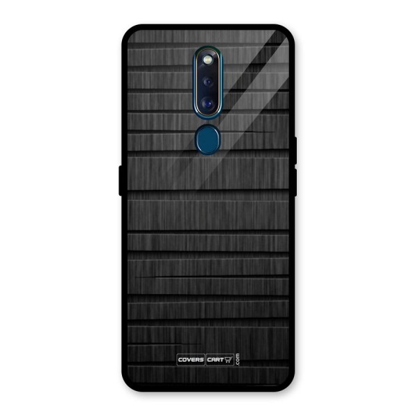 Black Abstract Glass Back Case for Oppo F11 Pro